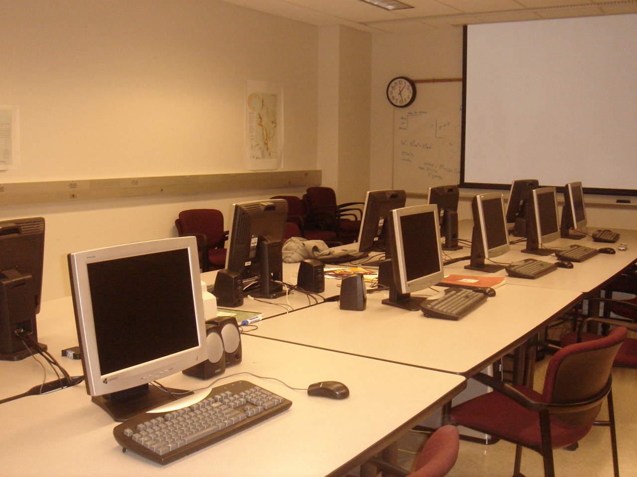 computers in the Geographic Information Systems lab