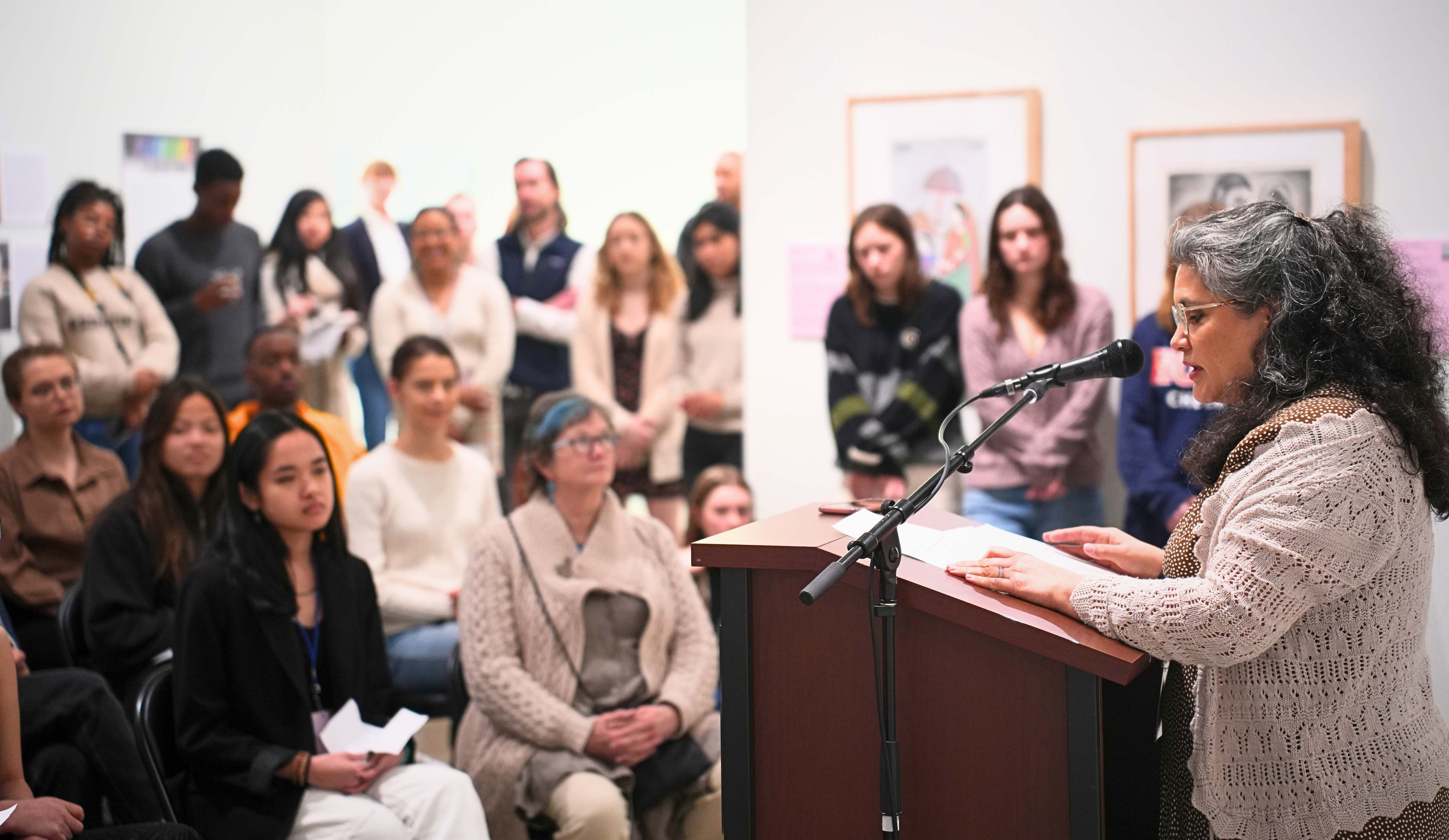 Speaker giving a presentation at the museum 