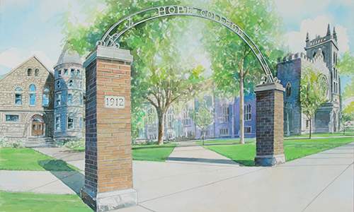 art drawing of the arch