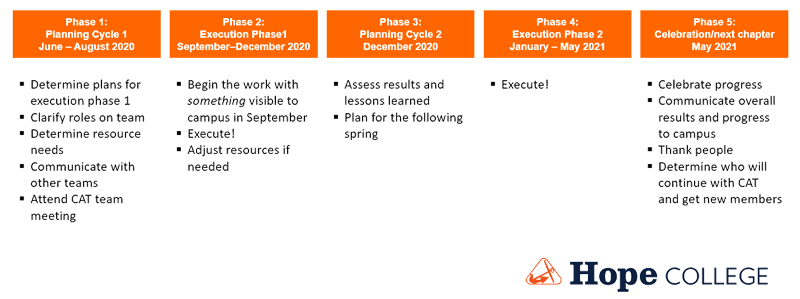 Timeline for Culture Action Teams