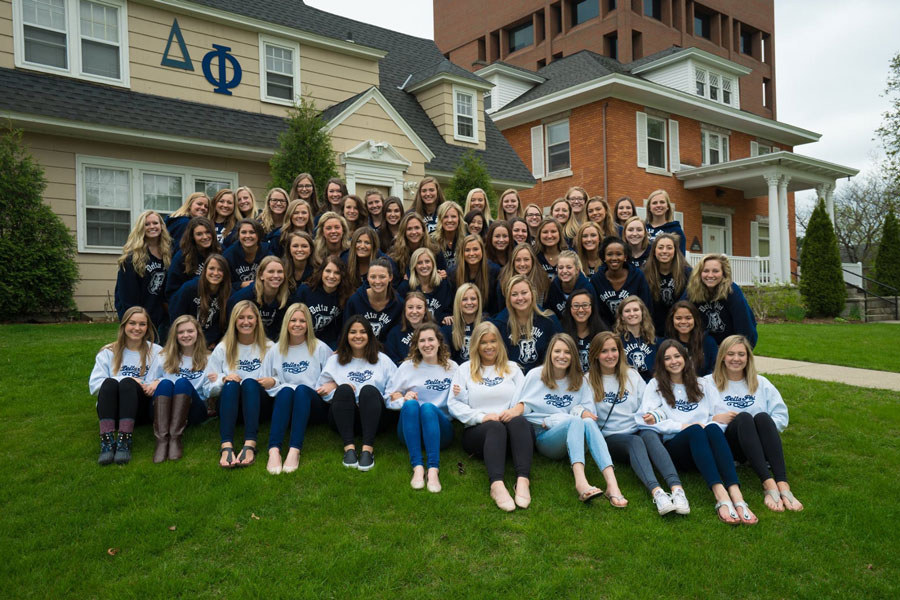 The women of the Delta Phi sorority